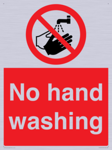 No hand washing